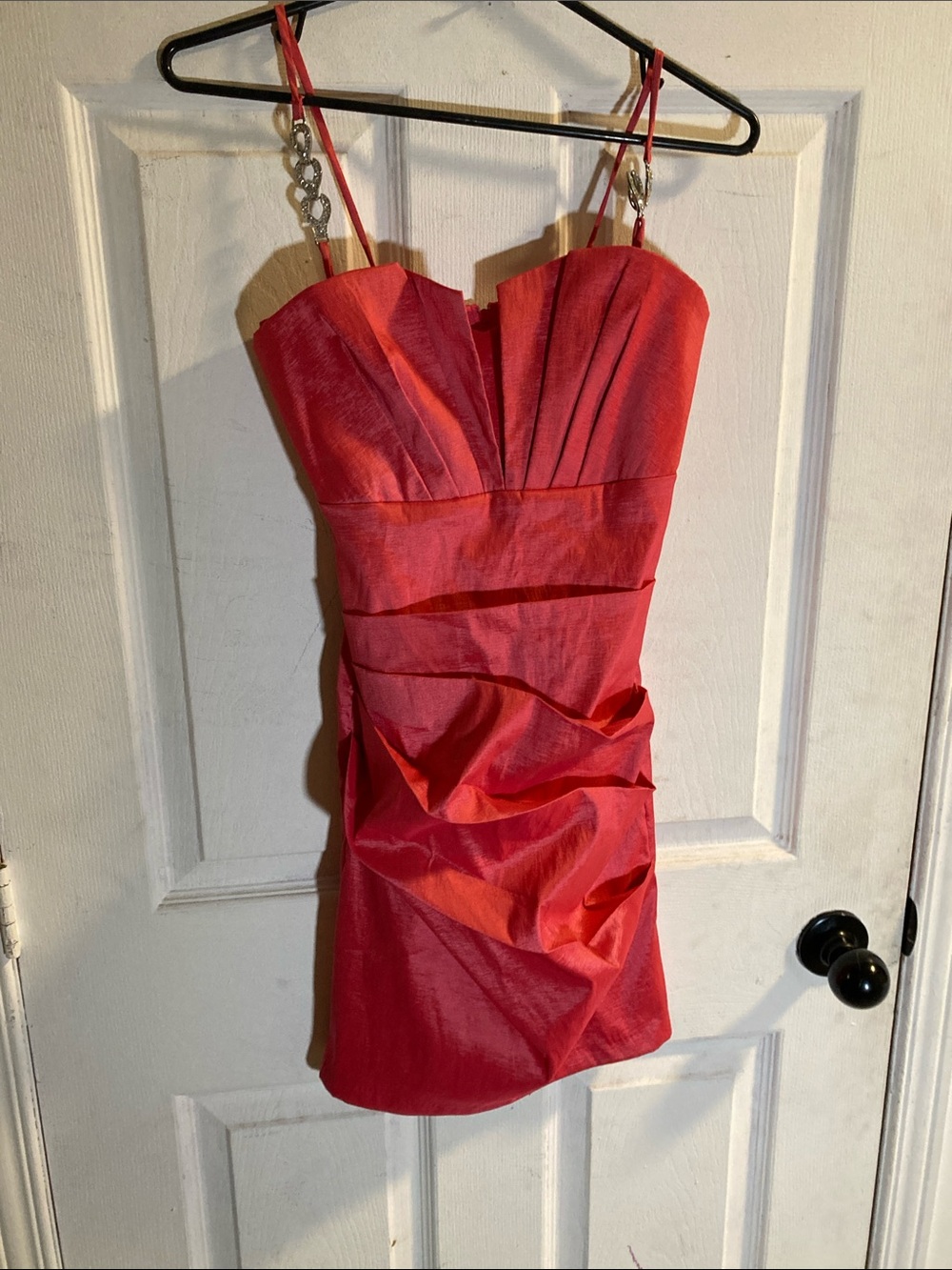 Létté pink Strapless Mini Dress with Chain Accent Straps